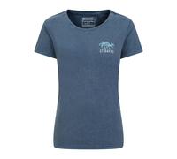 Mountain Warehouse Womens St Davids Printed Organic T-Shirt - Blue - 14 UK - Blue
