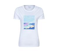 Mountain Warehouse Womens St Ives Short-Sleeved T-Shirt - White - 8 UK - White - 100% Organic Cotton