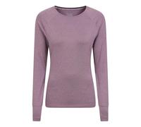 Mountain Warehouse Womens Stance Soft Touch Long-Sleeved T-Shirt - Berry - 12 UK - Berry - 91% Polyester/9% Elastane