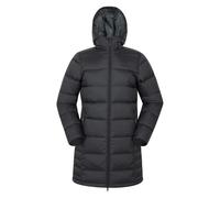 Mountain Warehouse Womens Stratus Extreme Packable Long Down Jacket - Black - Black - 10 UK - 100% Polyamide