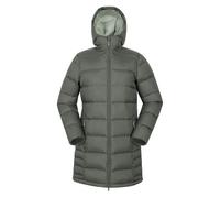 Mountain Warehouse Womens Stratus Extreme Packable Long Down Jacket - Khaki Green - Khaki Green - 12 UK - 100% Polyamide