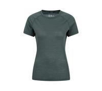 Mountain Warehouse Womens Summit Merino Wool Thermal Top - Khaki Green - 6 UK - Khaki Green - 50% Merino Wool/50% Polyester
