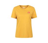 Mountain Warehouse Womens Sunset Back Print T-Shirt - Mustard - 12 UK - Mustard - 100% Organic Cotton