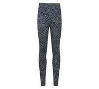 Mountain Warehouse Womens Talus Leopard Print Thermal Leggings - Grey - 14 UK - Grey - 100% Polyester