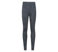 Mountain Warehouse Womens Talus Leopard Print Thermal Leggings - Grey - 16 UK - Grey - 100% Polyester