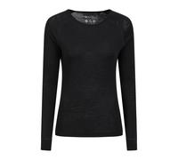 Mountain Warehouse Merino Womens Base Layer Top II - Black - Black - Size: 18