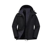 Mountain Warehouse Women's Thunderstorm II 3 in 1 Waterproof Jacket - Black - 10 UK - Black - 100% Polyester
