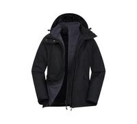 Mountain Warehouse Women's Thunderstorm II 3 in 1 Waterproof Jacket - Black - 6 UK - Black - 100% Polyester