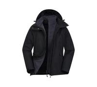 Mountain Warehouse Women's Thunderstorm II 3 in 1 Waterproof Jacket - Black - 8 UK - Black