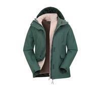 Mountain Warehouse Women's Thunderstorm II 3 in 1 Waterproof Jacket - Green - 16 UK - Green - 100% Polyester
