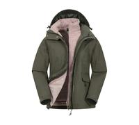 Mountain Warehouse Women's Thunderstorm II 3 in 1 Waterproof Jacket - Khaki Green - 22 UK - Khaki Green - 100% Polyester