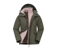 Mountain Warehouse Women's Thunderstorm II 3 in 1 Waterproof Jacket - Khaki Green - 6 UK - Khaki Green