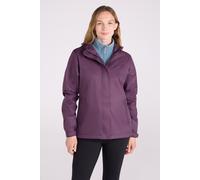 Mountain Warehouse Torrent Womens Waterproof Jacket - Lightweight Ladies Raincoat, Fully Taped Seams, 2 Zipped Pockets Cagoule - Spring Summer, Travelling Dark Purple Women's Size 16