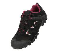 Mountain Warehouse Womens Trainers - Black/Red - 4 UK - Black/Red - 60% Suede/20% Mesh/10% Rubber/10% EVA