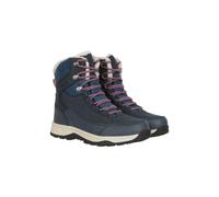 Mountain Warehouse Womens Tundra Leather Snow Boots - Navy - 7 UK - Navy - 50% Synthetic/25% Leather/25% Textile