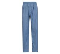 Mountain Warehouse Pakka Womens Waterproof Over Trousers - Packaway Bag, Breathable Rain Pants, Hook & Loop Ankle Opening Ladies Rainwear - for Spring Summer & Outdoors Blue Women's Size 16