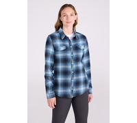 Mountain Warehouse Willow Womens Brushed Flannel Slim-Fit Shirt - Dark Blue - Dark Blue - Size: 20