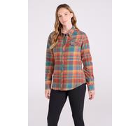 Mountain Warehouse Willow Brushed Flannel Ls Womens Shirt - Lightweight, Soft Lining with Extra Warmth & Comfort, Easy Care - for Spring Summer & Travelling Burnt Orange Women's Size 14
