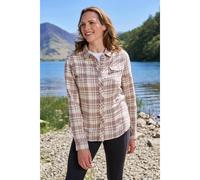Mountain Warehouse Womens Willow Flannel Shirt - Beige - 16 UK - Beige - 50% Cotton/50% Polyester