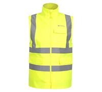 Mountain Warehouse Workwear Waterproof Hi-Vis Gilet - Lightweight Sleeveless Jacket in Iso-Vis Fabric with Front Pockets - Best for Autumn, Winter, Camping & Outdoors Yellow S
