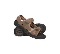 Mountain Warehouse Z4 Mens Sandals - Neoprene Lining Shoes, Hook & Loop Strap, Phylon Midsole Beach Shoes, Suede Upper - For Spring Summer Travelling, Walking Brown Adult Shoe Size 12
