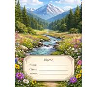 Mountain Waterfall Composition Notebook | Wide Ruled Journal for Kids & Students: Lined Notebook for School, Writing Practice, and Note-Taking | Beautiful Mountain Landscape Cover
