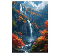 Mountain Waterfall Jungle Jigsaw Puzzles for Adults 500 Pieces Educational Toys Challenging Game 500 Piece Puzzles for Adults for The Whole for Women Gifts for Men