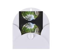 Mountain Waterfall Patterned White holiday cards, thank you cards for anniversaries and birthdays