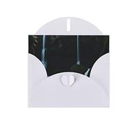 Mountain Waterfall Print Blank Greeting Cards, Love Buttons, Pearl Paper Envelopes Suitable For Various Occasions - Anniversary Cards, Thank You Cards, Holiday Cards, Wedding Cards, Congratulations