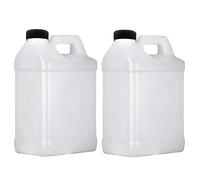 Mountain West Plastic Jug 1 Gallon, F-Style Storage Containers, HDPE, 2 Pack