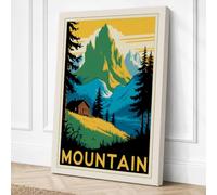 Mountain Wilderness Retreat Canvas Wall Art Print 30x20 Inch