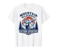Mountain Wilderness Vintage Elk Outdoor Adventure Hiking Value Graphic T-Shirt