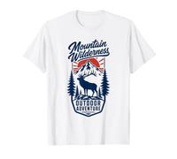 Mountain Wilderness Vintage Elk Outdoor Adventure T-Shirt