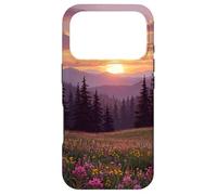 Mountain Wildflower Meadow Forest at Sunset Case for iPhone 17 Pro