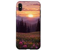 Mountain Wildflower Meadow Forest at Sunset Case for iPhone XS Max
