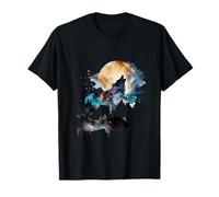 Mountain Wolf Multicolor Watercolor Portrait T-Shirt