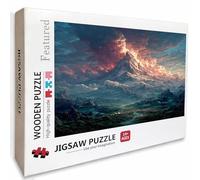 Mountain Wooden Jigsaw Puzzles 141x87cm, Cloud Jigsaw Puzzles 4000 Piece for Adults with Box, Educational Challenging Game, Gifts for Teens, Back Lettering Easy to Distinguish, Home Decoration, K-9727