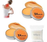 Mountain3X Balms, Mountain3X Relief Balm,Soothing Gel Cream for Knee, Foot, Back & Joint Relief, 2.7fl oz (2pcs)