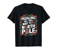 Mountainbiker Christmas - North Pole Bike Riding Value Graphic T-Shirt, Men, Black, S