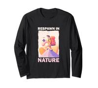 Mountaineer with Rucksack in The Mountains Gaming Long Sleeve T-Shirt
