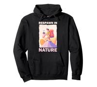 Mountaineer with rucksack in the mountains Gaming Pullover Hoodie