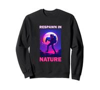 Mountaineer with rucksack in the mountains Gaming Sweatshirt