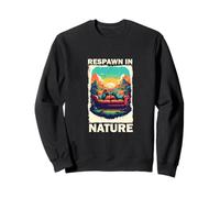 Mountaineer with rucksack in the mountains Gaming Sweatshirt