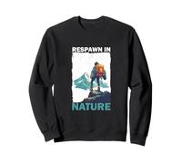 Mountaineer with rucksack in the mountains Gaming Sweatshirt