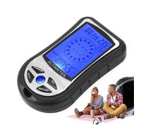 Mountaineering Altimeter - Navigation Compass 20.3cm Compact Thermometer Weather Forecast Clock | Multifunctional Altitude Barometer Device For Hiking Climbing