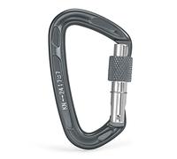 mountaineering buckle， Outdoor 24KN Twist Locking Gate Carabiner Auto Lock D-ring Buckle Climbing Rappelling Canyoning Hammock Clip(Paleyellow)
