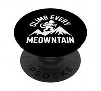 Mountaineering Cat Climb Every Meowntain PopSockets Adhesive PopGrip
