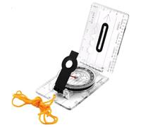 Mountaineering Compass, Portable Multifunctional Folding Map Compass, Transparent Card-Style North Guide for Hiking, Camping, and Orienteering