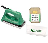 mountainFLOW eco-Wax | Green Circle Wax Kit | Eco-Friendly Ski + Snowboard Wax (All-Temp) | Wax Iron | Wax Scraper