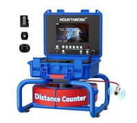 MOUNTAINONE Upgraded Sewer Camera with 18mm HD 1080P Cameras, Drain Inspection Camera with Distance Counter & 512Hz Transmitter, 7" IPS Monitor Pipe Industrial Endoscope with DVR Recorder, 32GB